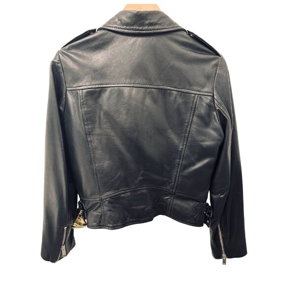 Zara Leather Biker Jacket [Size: Large] - Picture 3 of 5